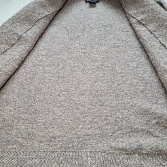 TAHARI Gray Open Front Knit Cardigan Sweater Cottagecore Gingham Womens Sz Large - Picture 5 of 10